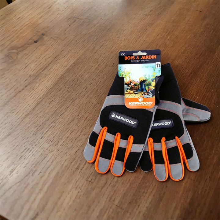 Gants gris. Bois et Jardin. Taille 11. Kerwood