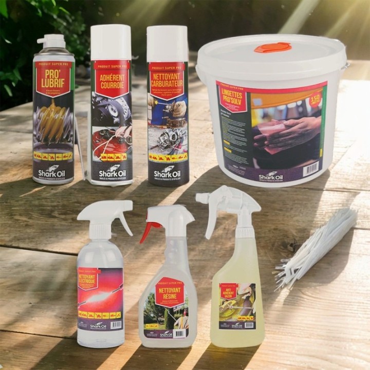 Nettoyant carburateur 500 ml Shark Oil par 2 + gants multi-services