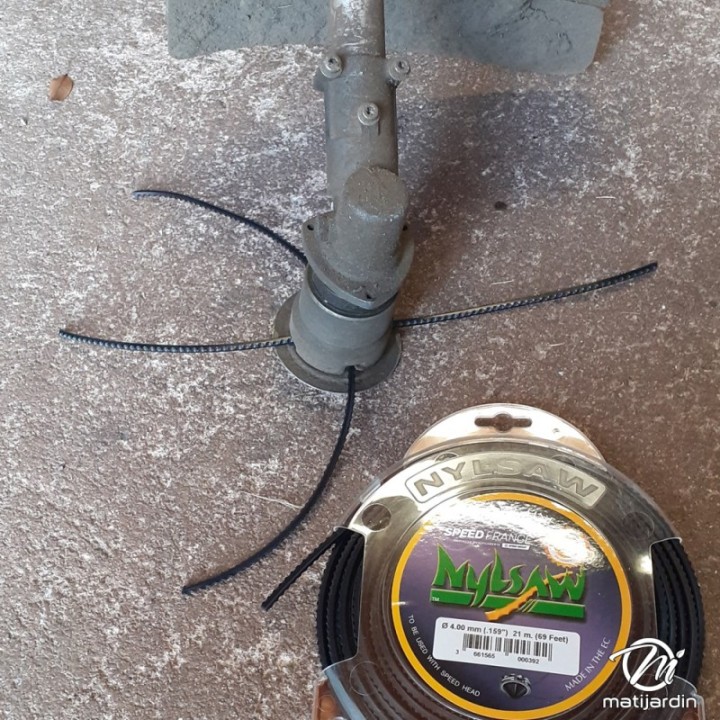 Fil nylon cranté Nylsaw blister 4 mm x 21 m