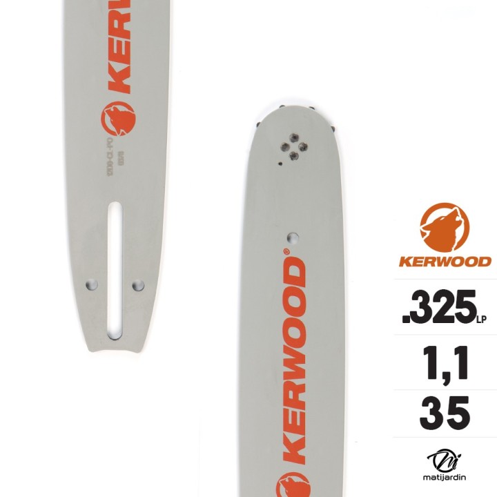 Guide tronçonneuse Kerwood 35 cm .325"LP 1,1 mm 59 maillons