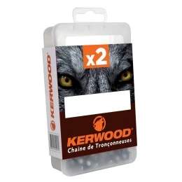 2 Chaînes tronçonneuse Kerwood 52 maillons 3/8LP 1,3mm semi carrée