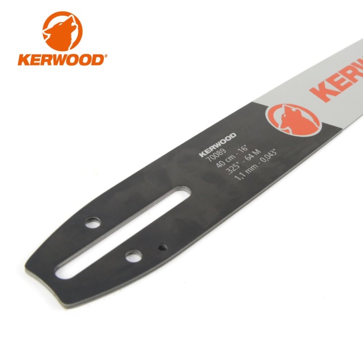 Guide tronçonneuse Kerwood 40 cm .325"LP 1,1 mm 64 maillons