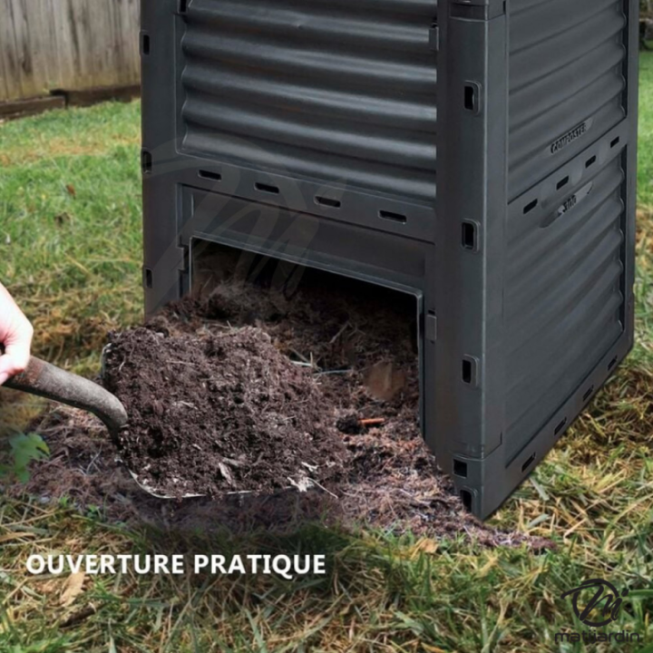 Composteur de jardin 300 litres en plastique