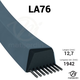 Courroie tondeuse Mitsuboshi LA76 - 12,7 mm x 1949 mm