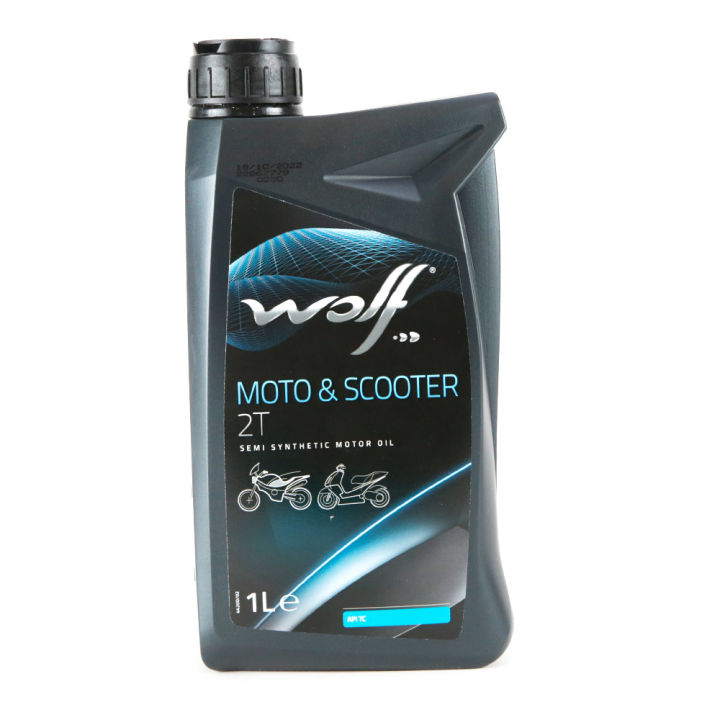 Huile moteur Wolf Scooter 2 Temps pour 2 roues. 1 litre