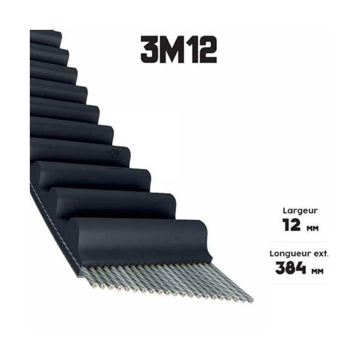 Courroie dentée pour trottinette électrique HTD 384 3M-12