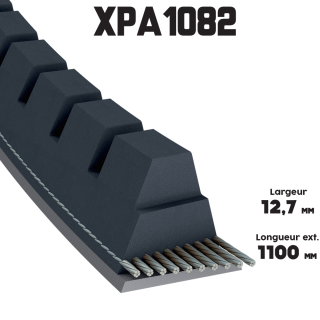 Courroie tondeuse XPA1082 Trapézoïdale crantée - 12,7 mm x 1100 mm