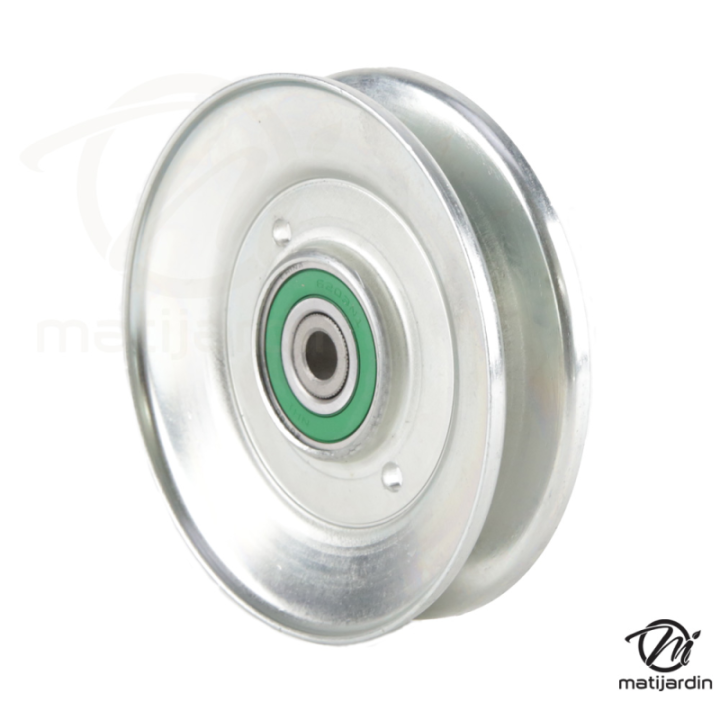 Poulie gorge en V acier. Ø 114 mm. N°189993. Larg 30 mm