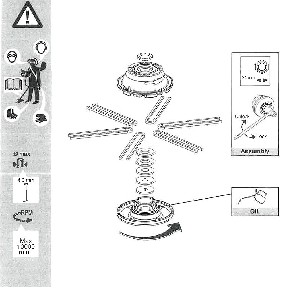 Tête Inférieure Pour Tête Débroussailleuse Araignée Tecomec