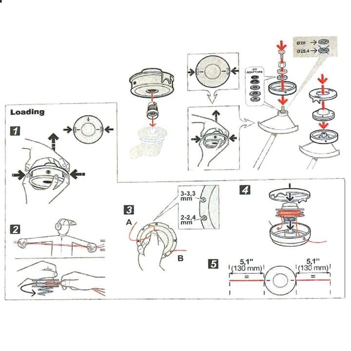 Tête débroussailleuse 2 fils Tap & Go Ø 109 mm universelle Tecomec