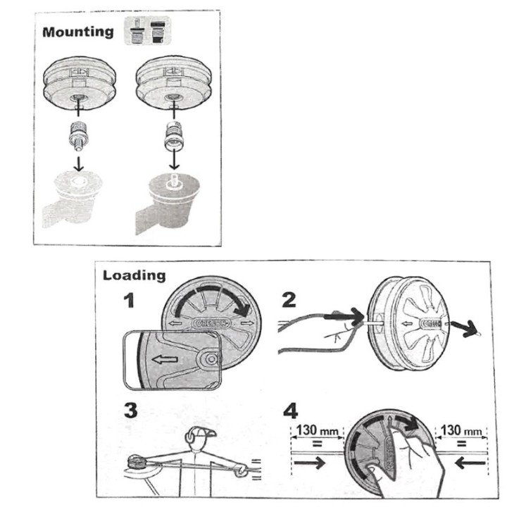 Tête débroussailleuse 2 fils Lighting Load Tap & Go Ø 109 mm Oregon