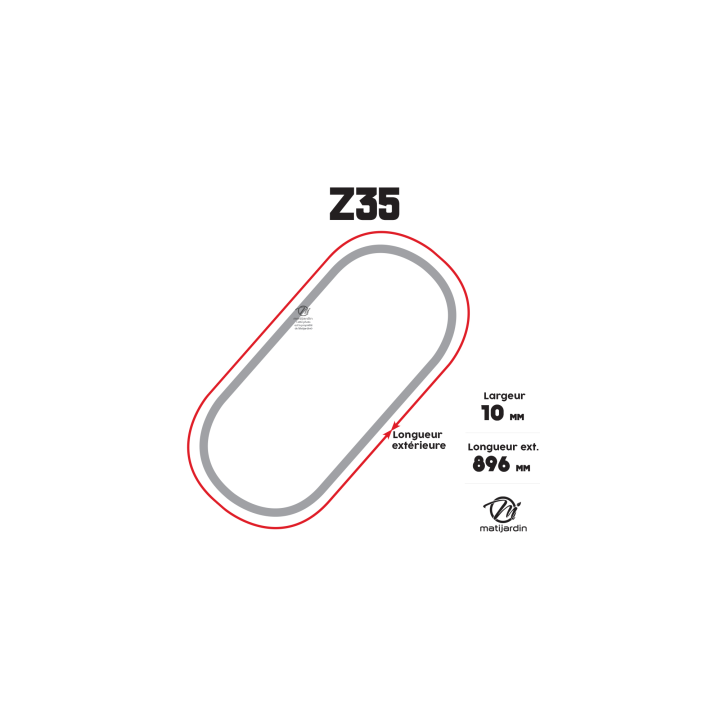 Courroie tondeuse Trapézoïdale Z35 - 10 mm x 927 mm