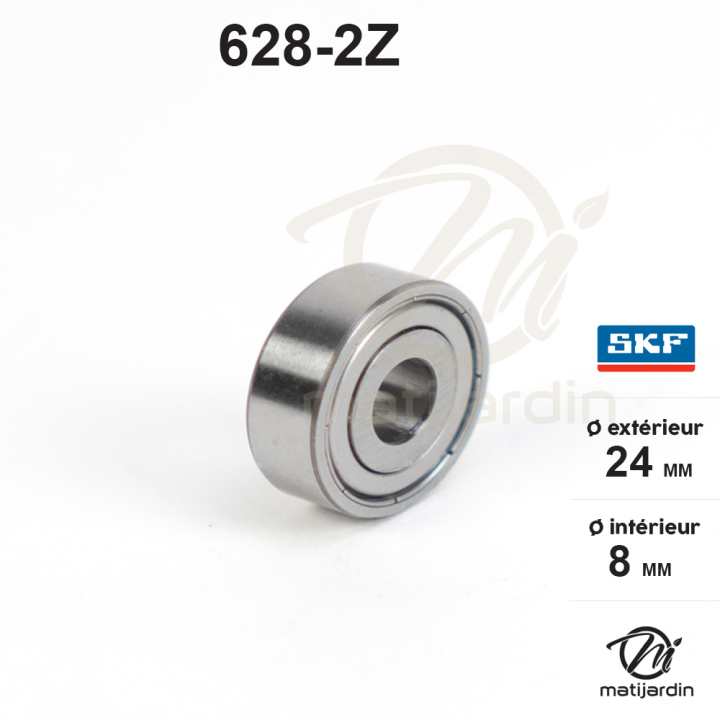 Roulement à billes universel SKF 628-2Z. Diamètre extérieur 24 mm. Diamètre intérieur 8 mm