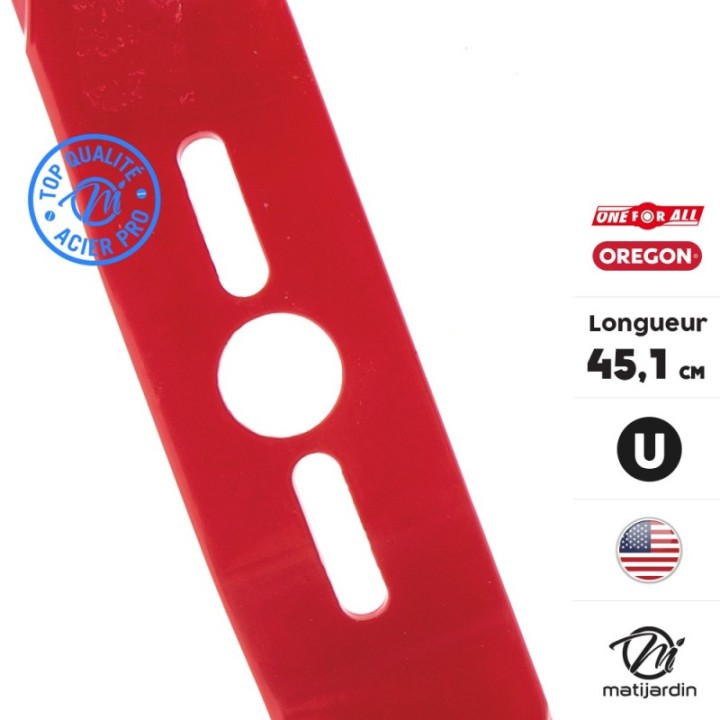 Lame tondeuse universelle Oregon galbée. Coupe 45,1 cm