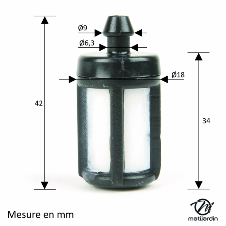 Filtre essence pour Stihl remplace Zama ZF5