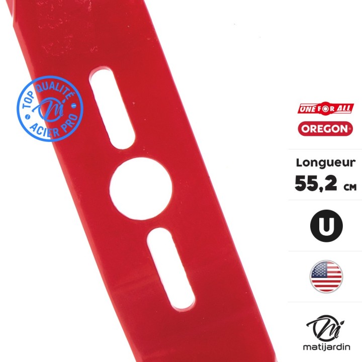 Lame tondeuse universelle Oregon galbée. Coupe 55,2 cm