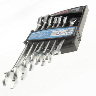 Jeu de clés à cliquet - 7 pièces avec têtes fixes