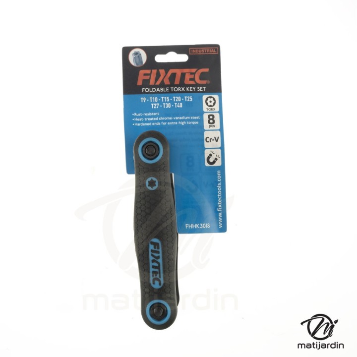 Ensemble de clés Torx pliantes T9 à T40 - 8 pièces