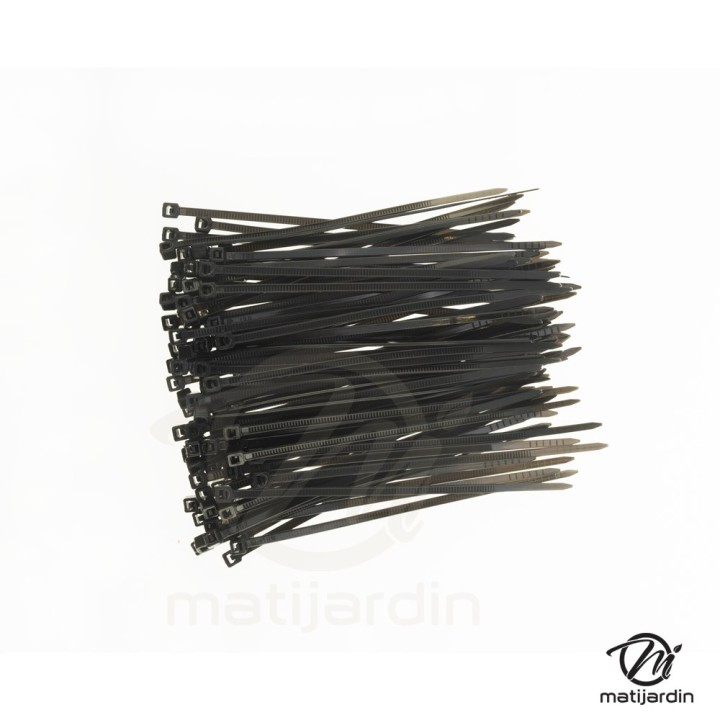 Lot de 100 attaches-câble noire 2.5 x 100 mm