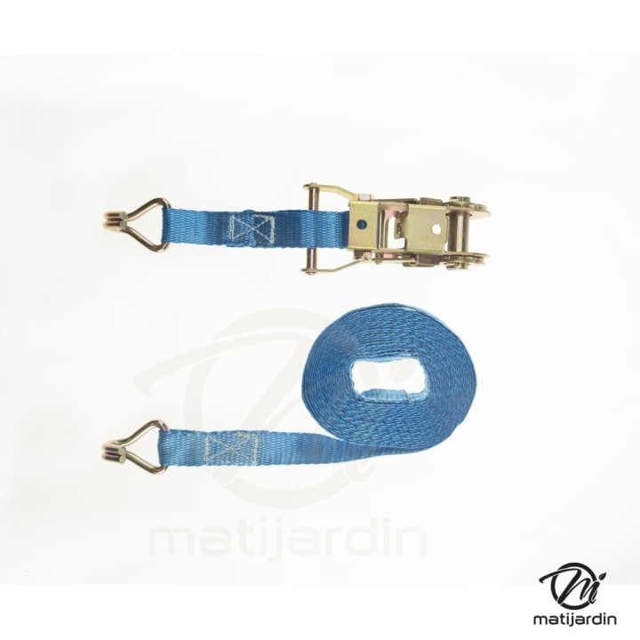 Sangle rétractable d'arrimage 6 m x 25 mm