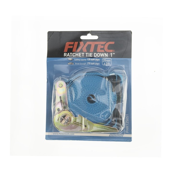 Sangle rétractable d'arrimage 5 m x 25 mm