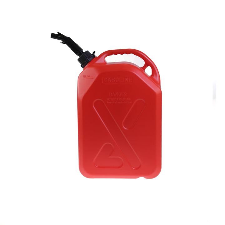 Jerrican rouge et noir de 20 litres avec bec verseur