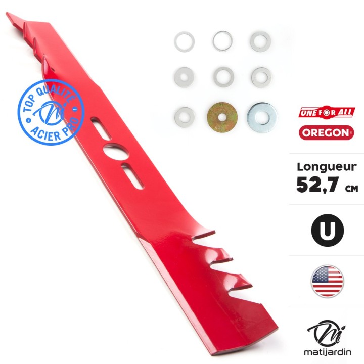 Lame tondeuse universelle Oregon Gator Mulcher™. Coupe 52,7 cm