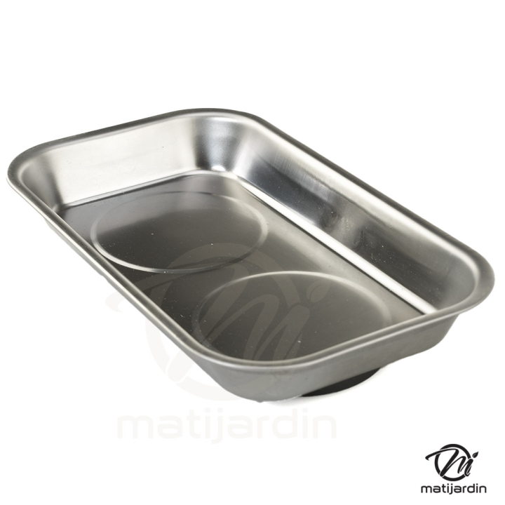 Plateau aimanté en acier - Double base antidérapante