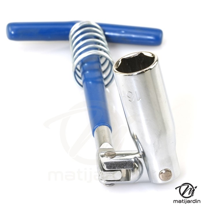 Clé à bougie d'allumage 16 mm