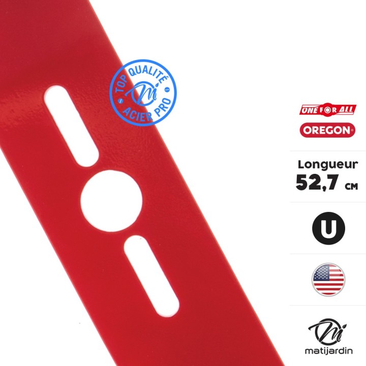 Lame tondeuse universelle Oregon galbée Gator Mulcher™. Coupe 52,7 cm