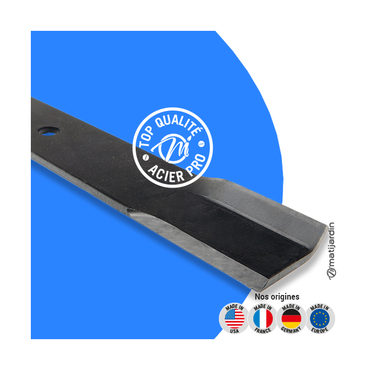 Lame tondeuse pour Bunton 52". N° P2005. Coupe 46 cm