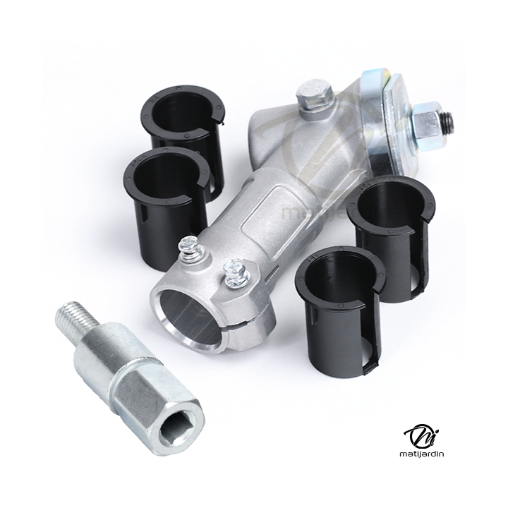 Renvoi d'angle universel pour débroussailleuse + Adaptateur carré 5,2 mm