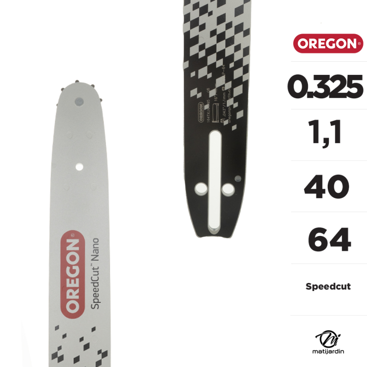 Guide tronçonneuse Oregon 25 cm. 3/8"LP 1,3 mm 40 maillons 100SDEA041 DB Guard