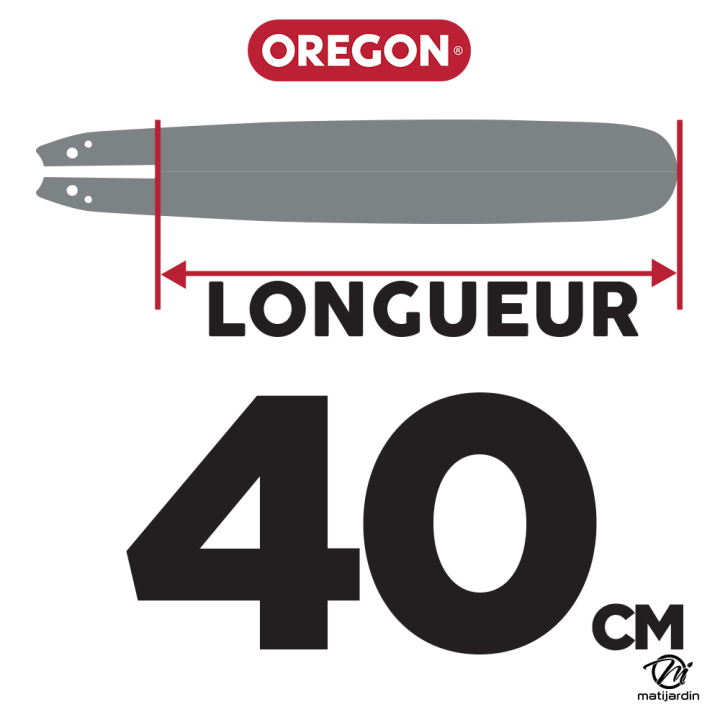 Guide tronçonneuse Oregon 25 cm. 3/8"LP 1,3 mm 40 maillons 100SDEA041 DB Guard