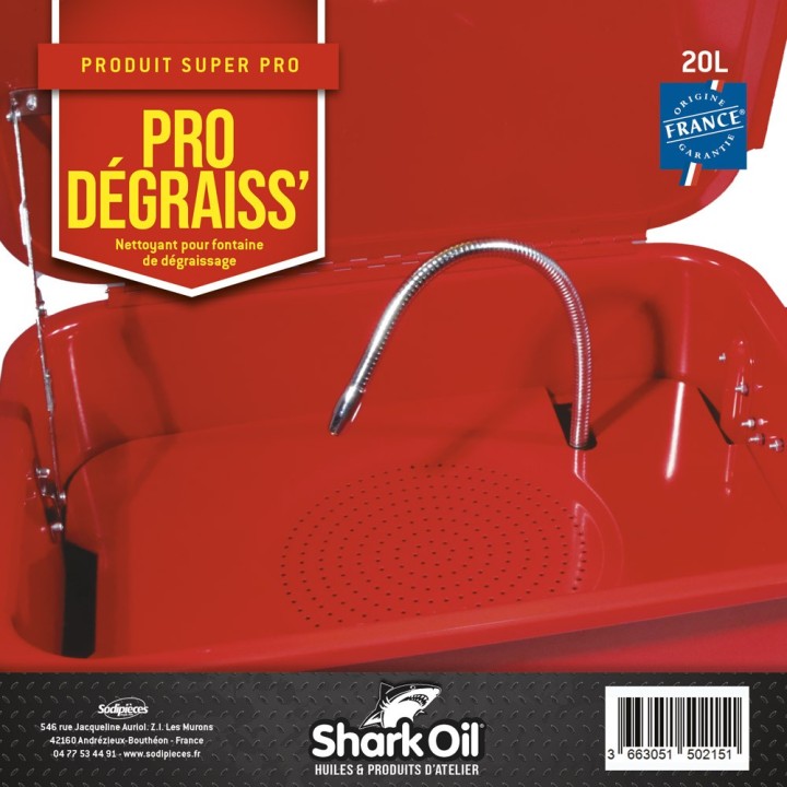Nettoyant pour fontaine de dégraissage Pro Degraiss - Shark Oil - 20 litres