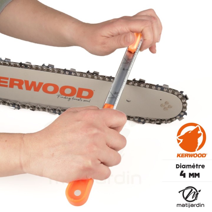 Porte-lime affûteur avec lime ronde 4,0 mm - Kerwood