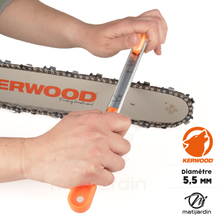 Porte-lime affûteur avec lime ronde 5,5 mm - Kerwood