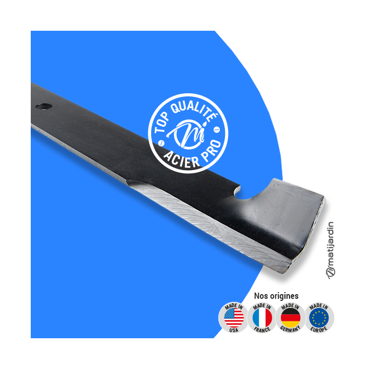 Lame tondeuse pour Bobcat 74". N° 42139B. Coupe 63 cm