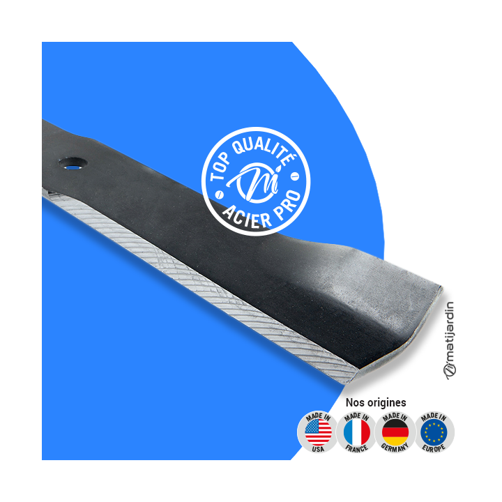 Lame tondeuse pour Bunton 36". N° PL4206. Coupe 45,5 cm