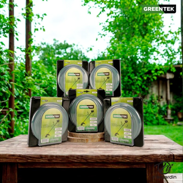 Fil débroussailleuse Greentek rond 3 mm x 55 m sous blister