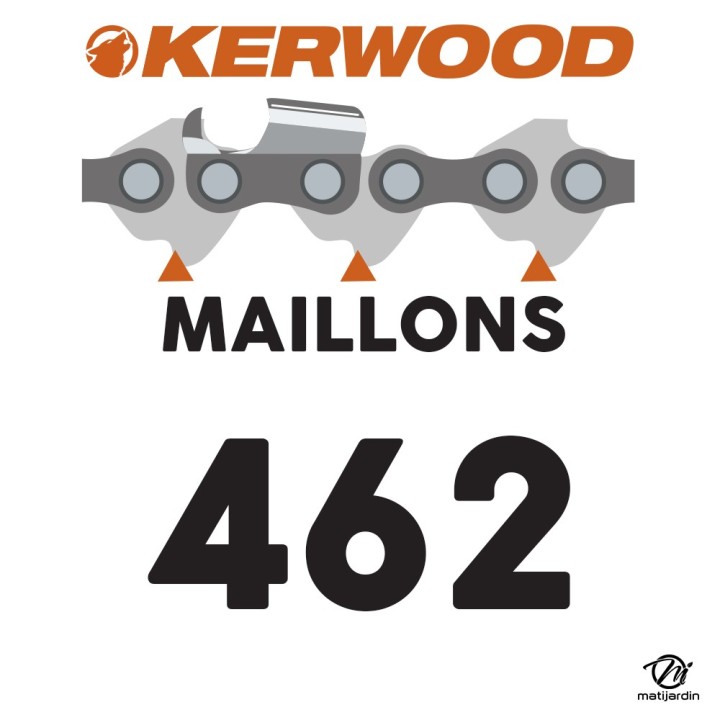 Chaîne Kerwood pour tronçonneuse 0,325" 1,3 mm. Rouleau 25 pieds. Gouge profil carré