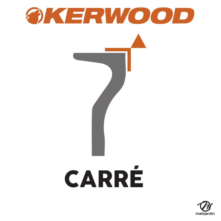 Chaîne Kerwood pour tronçonneuse 3/8" 1,5 mm 64 maillons. Gouge profil carré