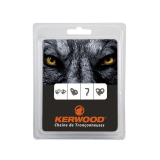Chaîne Kerwood pour tronçonneuse 0,325" 1,3 mm 72 maillons. Gouge profil carré
