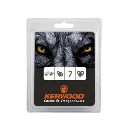 Chaîne Kerwood pour tronçonneuse 3/8" 1,5 mm 72 maillons. Gouge profil carré