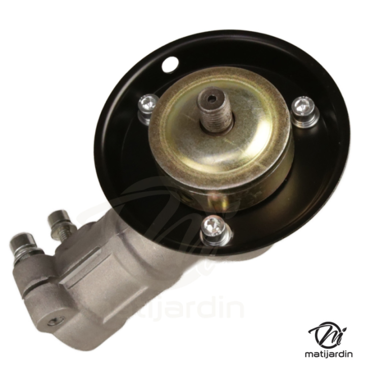 Renvoi d'angle pour débroussailleuse. Tube Ø 28 mm. 9 cannelures