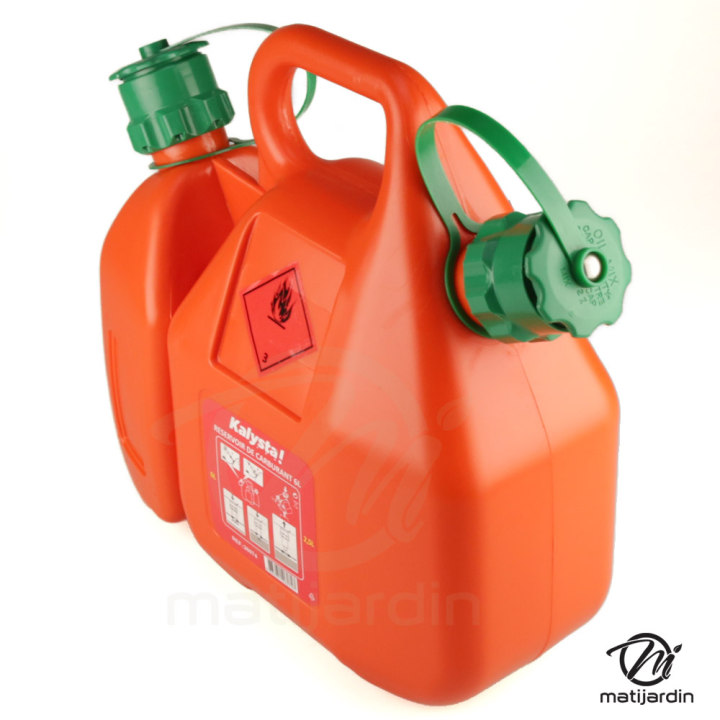 Bidon double de 2 et 5 litres avec bec verseur auto-stop
