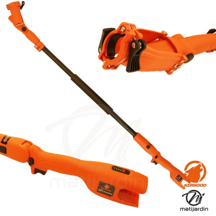 Pack élagage KERWOOD: Sécateur Électrique 14.4V + Perche Télescopique + Mallette