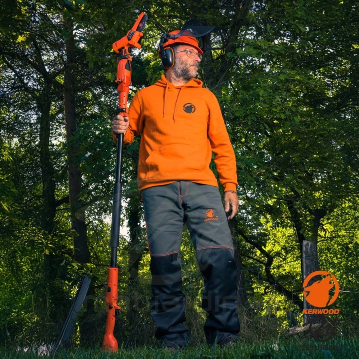 Pack élagage KERWOOD: Sécateur Électrique 14.4V + Perche Télescopique + Mallette