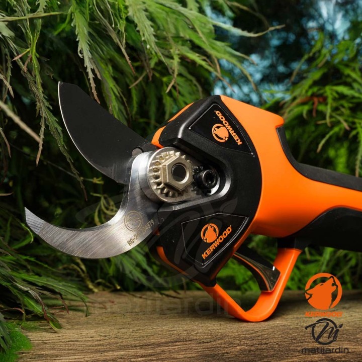 Pack élagage KERWOOD: Sécateur Électrique 14.4V + Perche Télescopique + Mallette