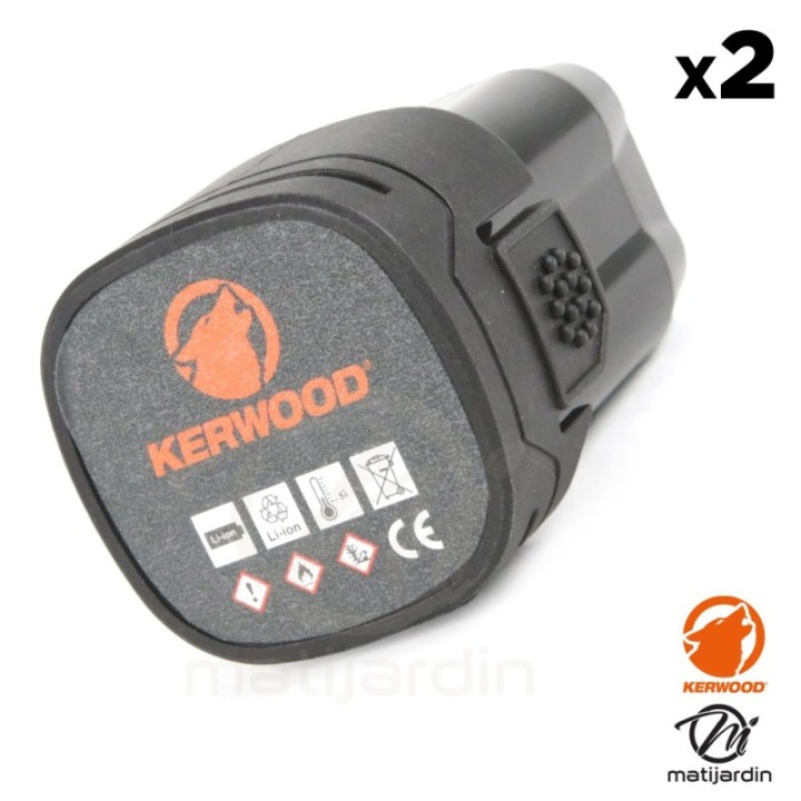 Sécateur électrique sans fil 14.4V – Coupe jusqu’à 30 mm – 2 batteries incluses – KERWOOD